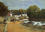 Alfred Sisley Early Snow at Louveciennes oil painting artist